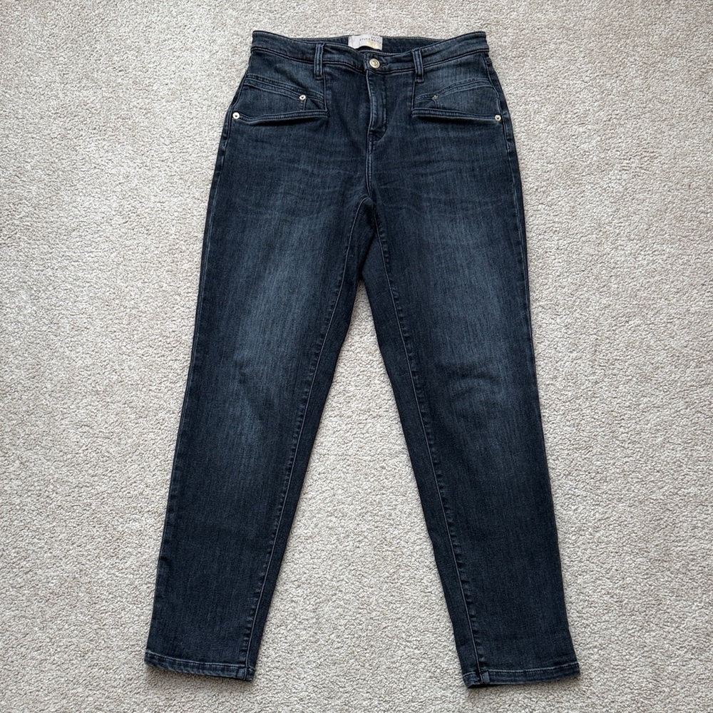Sylvie Meis 24/7 MAC High Rise Skinny Leg Washed Black Stretch Jeans Size 29/30